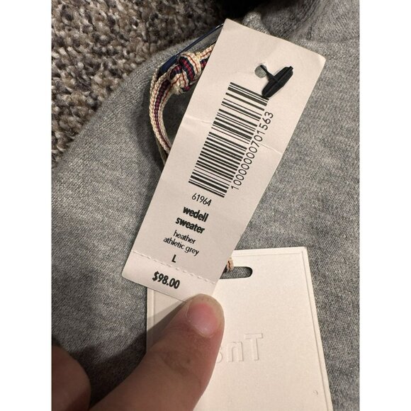 NWT Aritzia Wedell Sweater Heathered Athletic Grey Large - Picture 5 of 5